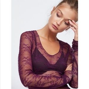 Women’s Free People Suzie Lace Layering Top Size S